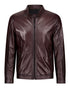 Bomber Leather Jacket - Bordo - Leather Jacket by Urbbana