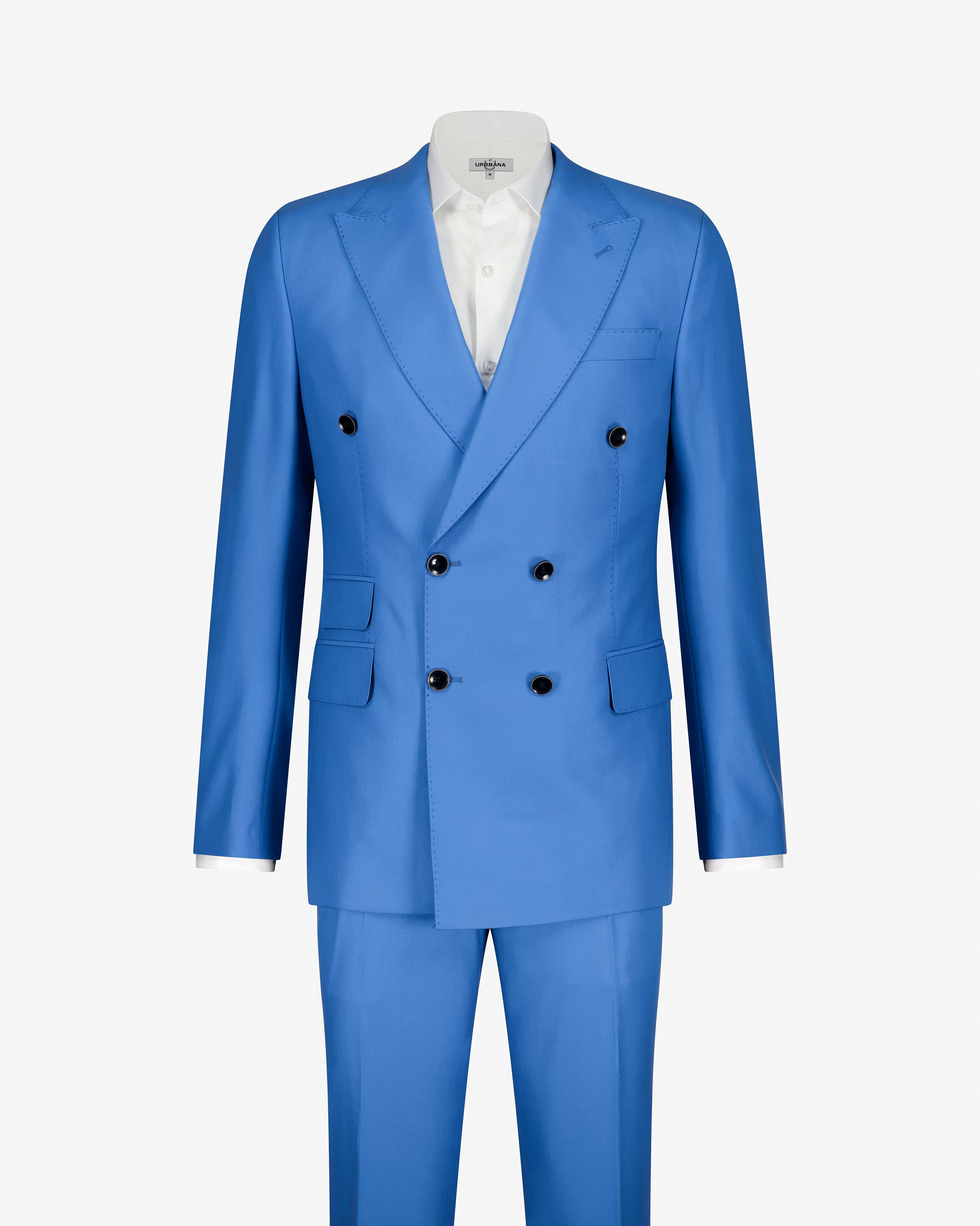 Bogart Double Breasted Suit - Sax Blue