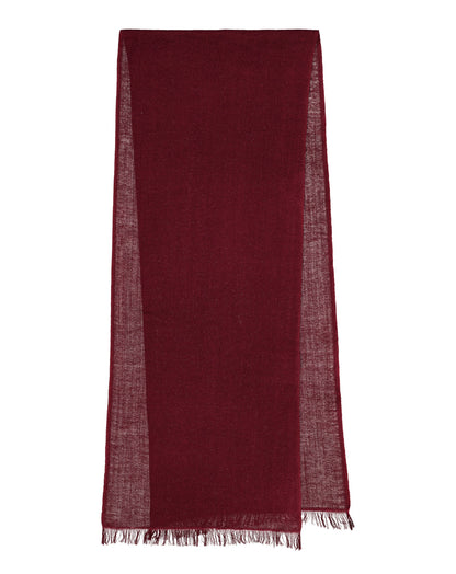 Cashmere/Silk Blend Scarf - Red-Luxurious Softness &amp; Elegance - Urbbana