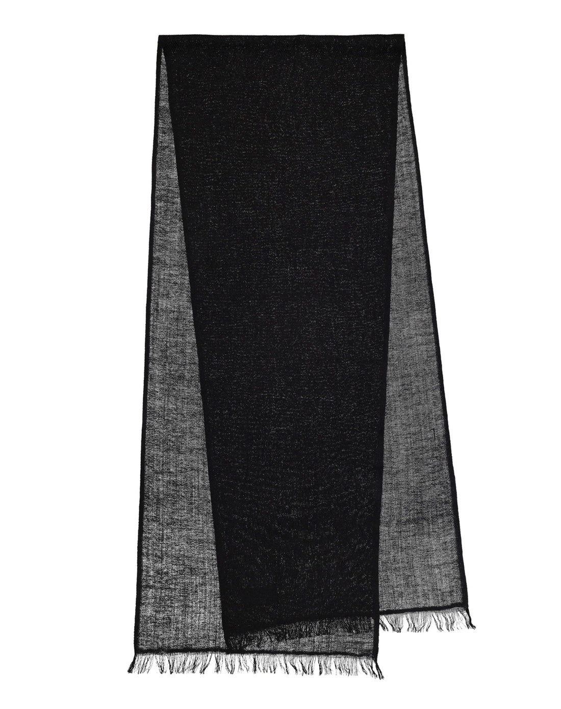 Cashmere/Silk Blend Scarf - Black