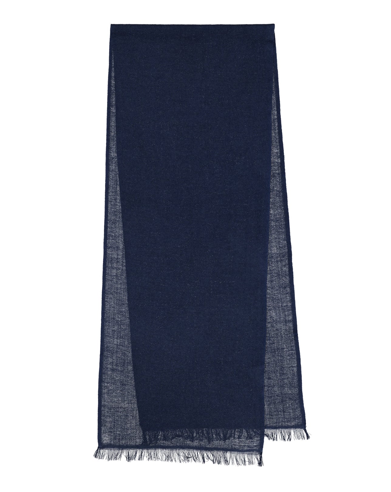 Cashmere/Silk Blend Scarf - Navy