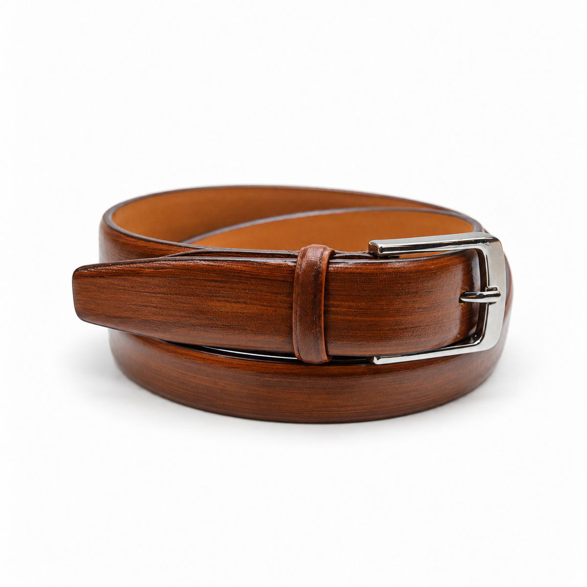 The Patina Belt - Cognac Brown — studio product view