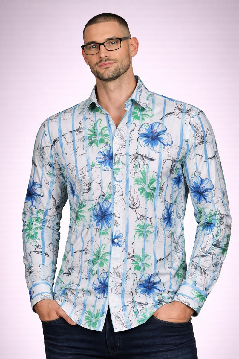 URBBANA Aquarel Floral Shirt.
