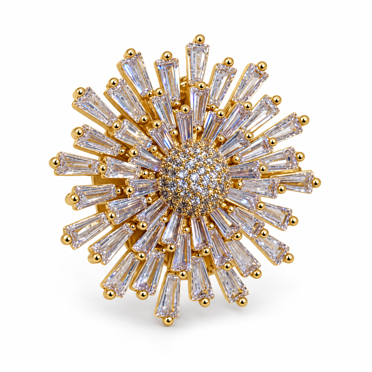 Starlight Burst Zircon Lapel Pin