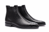 URBBANA Black Snakeskin Chelsea Boots, studio pair.