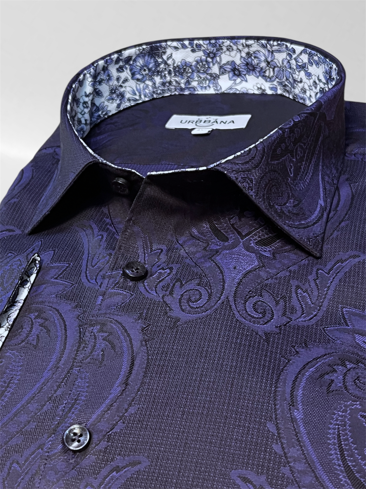 URBBANA navy men's shirt.