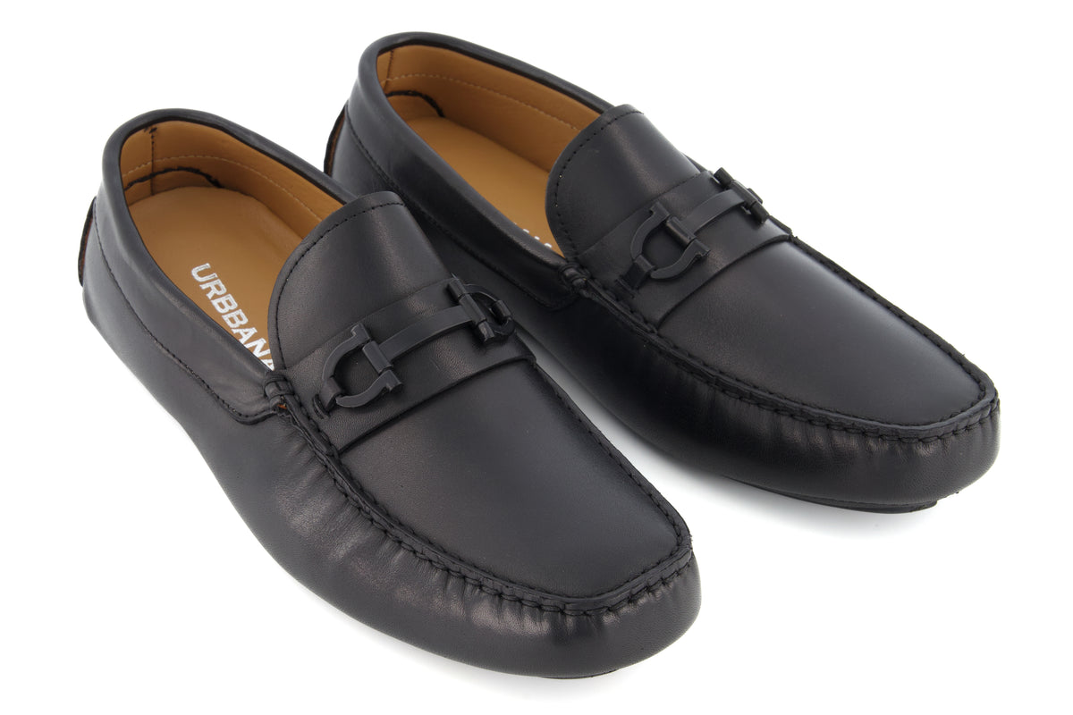 Portofino Driving Loafers - Black - URBBANA Luxury Driving Loafers