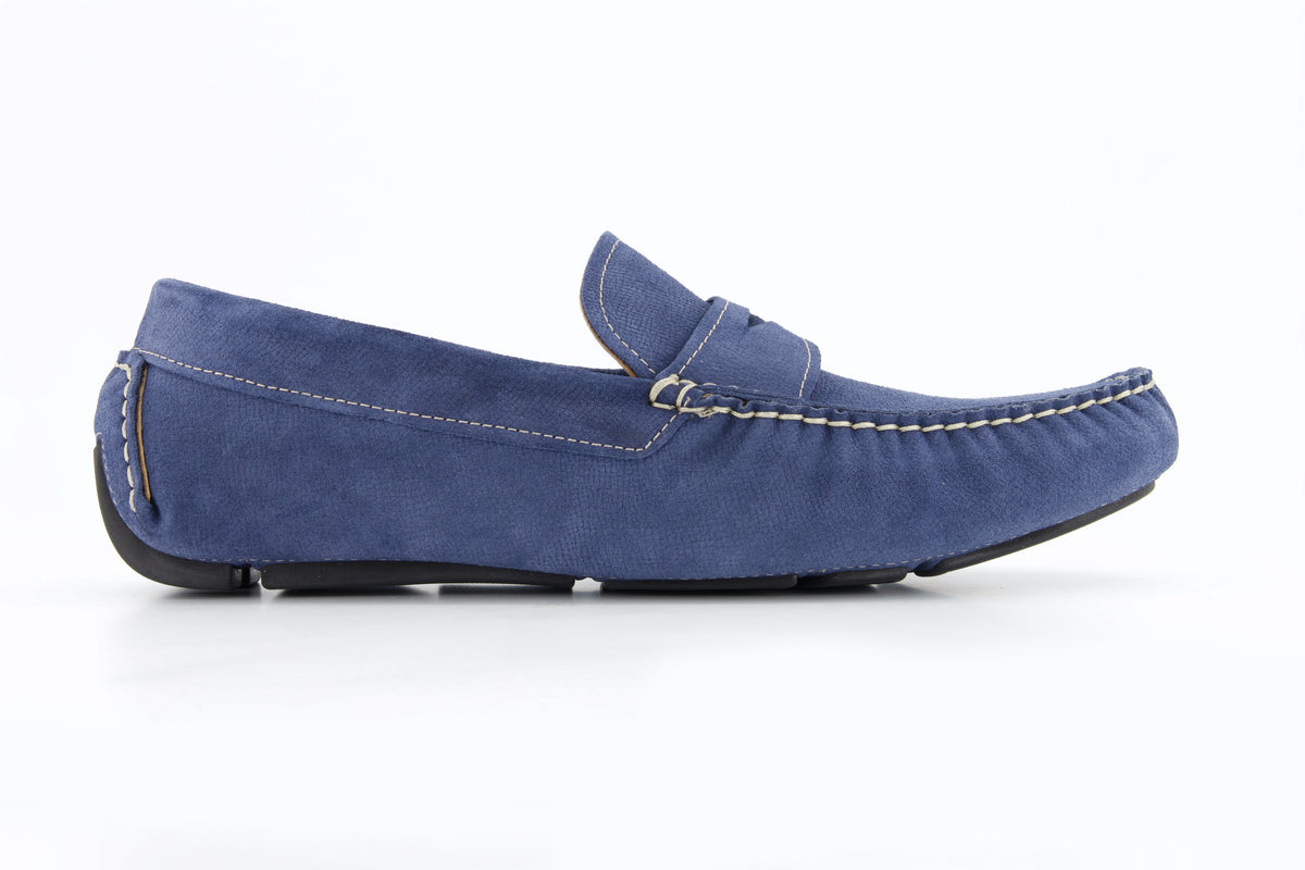 Portofino Driving loafers - Blue suede - Loafers by Urbbana