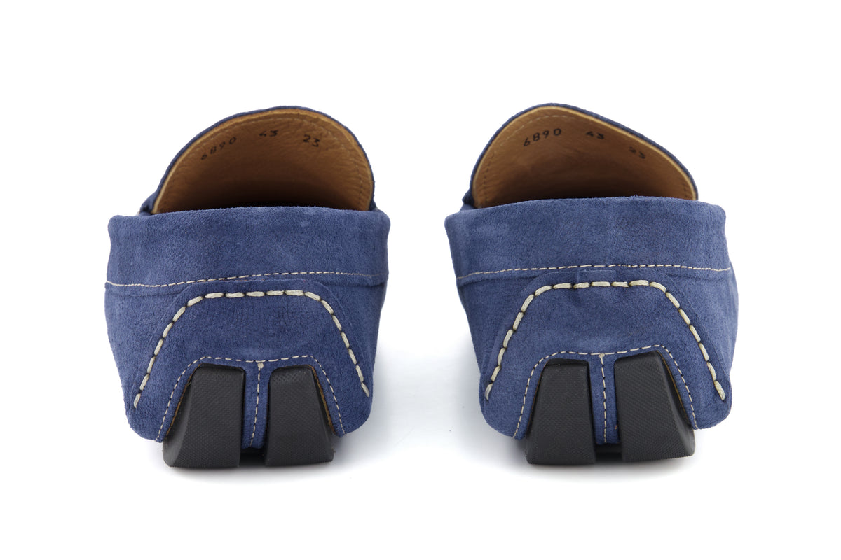 Portofino Driving loafers - Blue suede - Loafers by Urbbana
