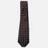 The Trento Tie – brown and light blue dot medallion silk tie on a light grey background