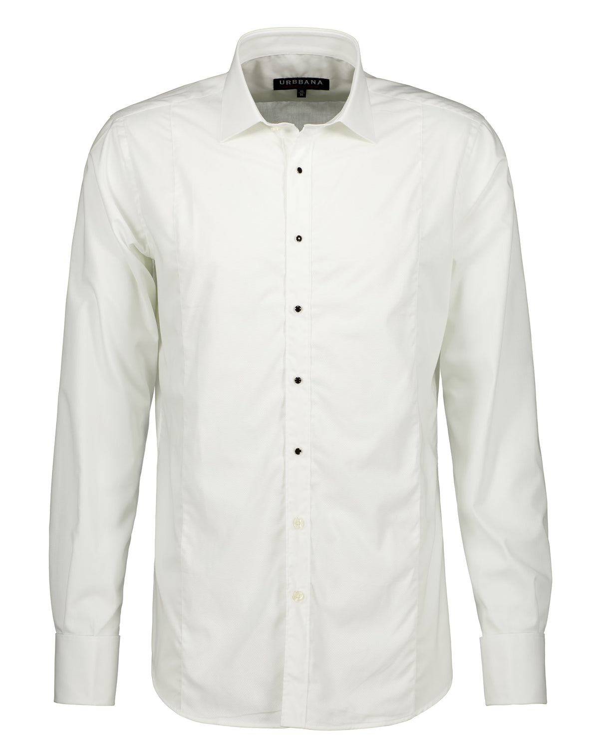 URBBANA white textured dinner shirt.