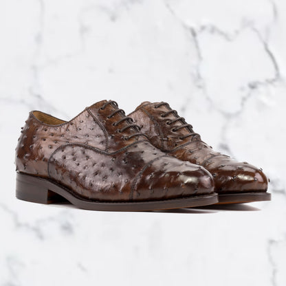 Genuine Ostrich Oxford - Dress II - Elegant Footwear