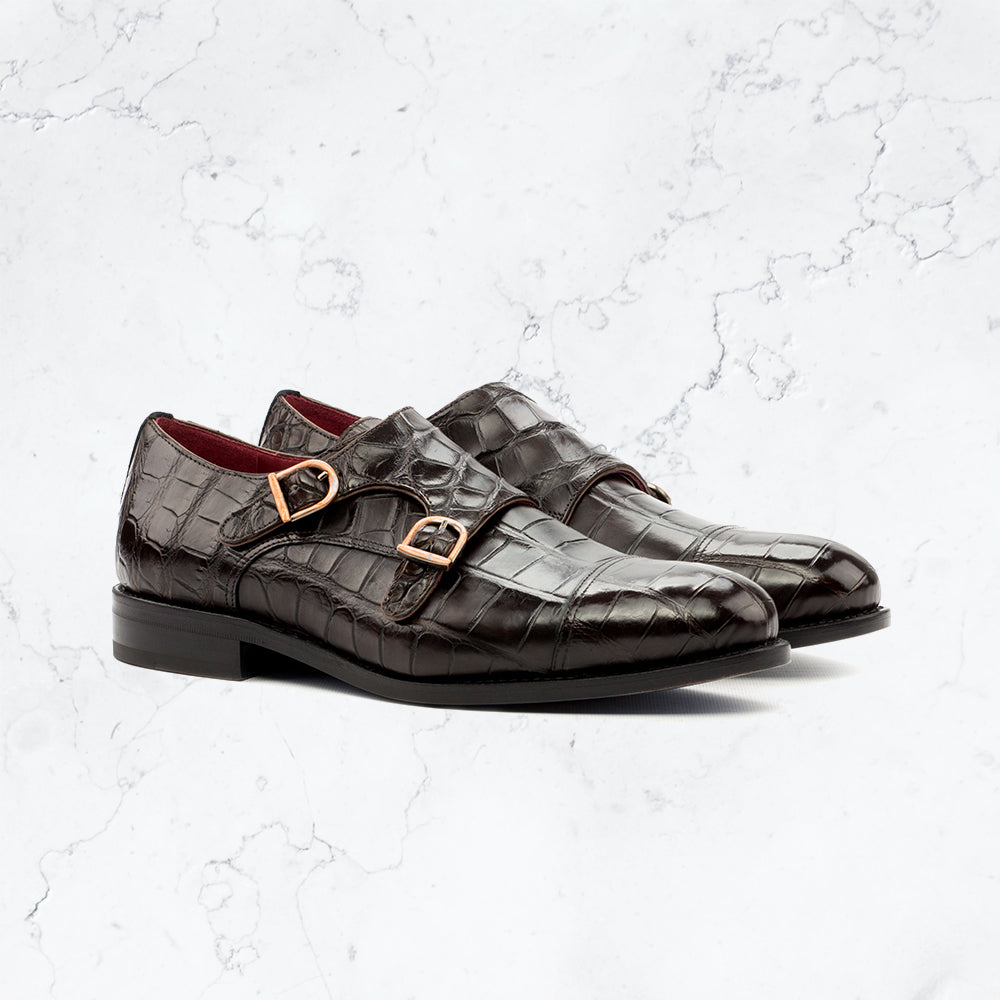 Genuine Aligator Double Monk - Dress I - Handcrafted by Urbbana