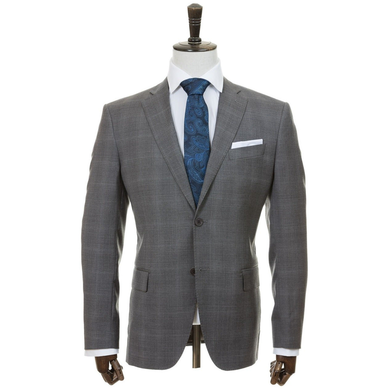 Zegna Cloth - Grey Check Suit - Suit by Urbbana