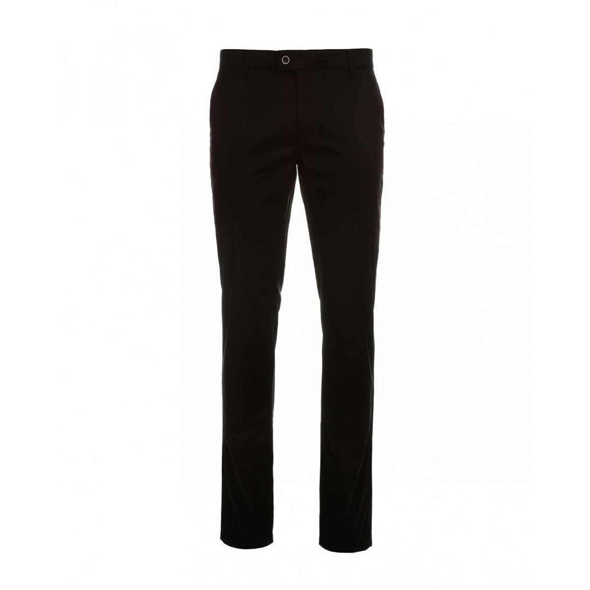 Black Cotton Stretch Chinos - Tailored Trousers 