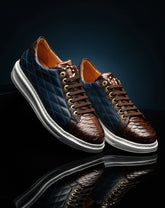 The Danilo Python Sneakers - Brown & Navy - Sneaker by Urbbana