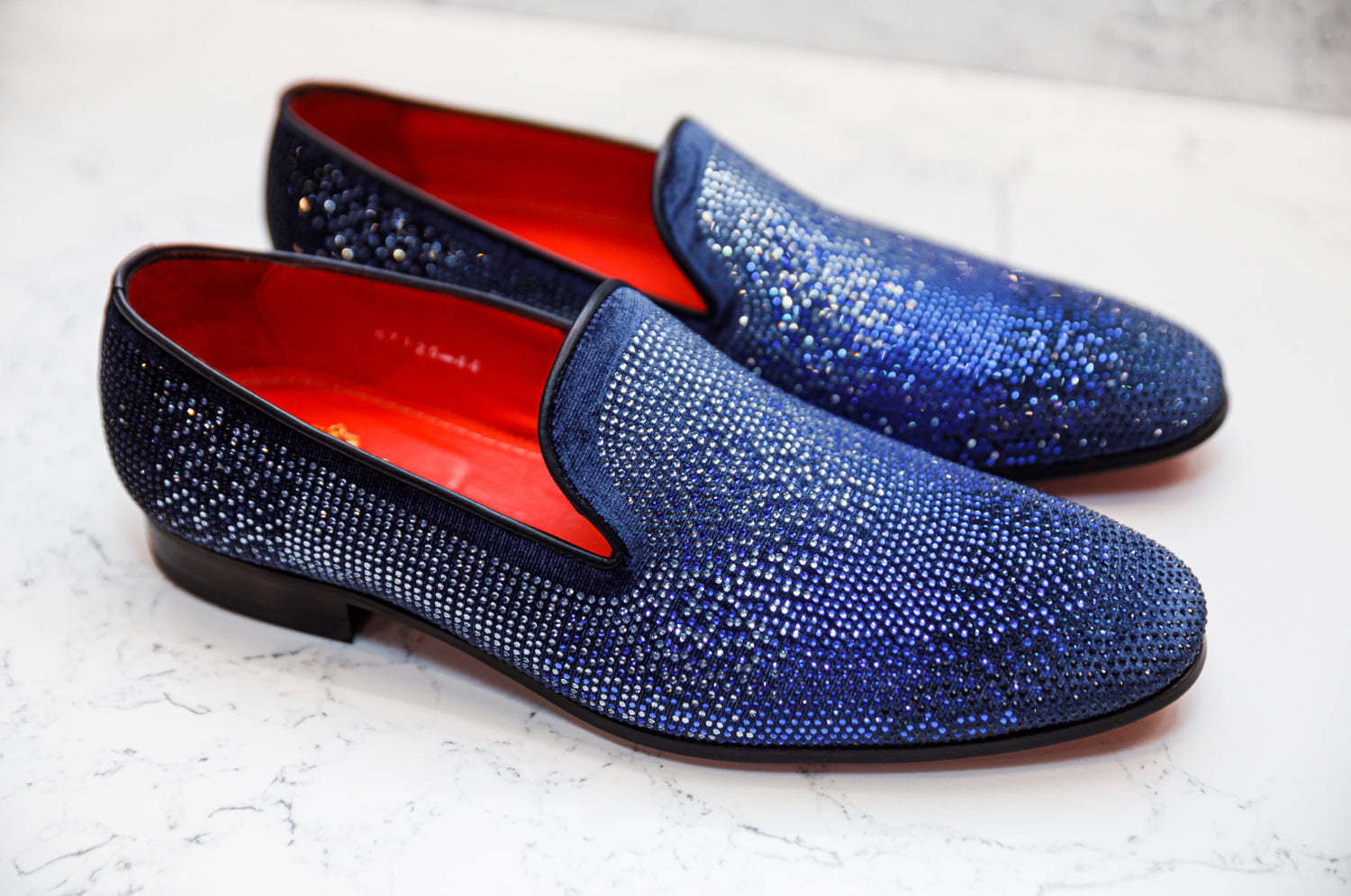 The Mandana Diamond Loafers - Blue - Loafers by Urbbana