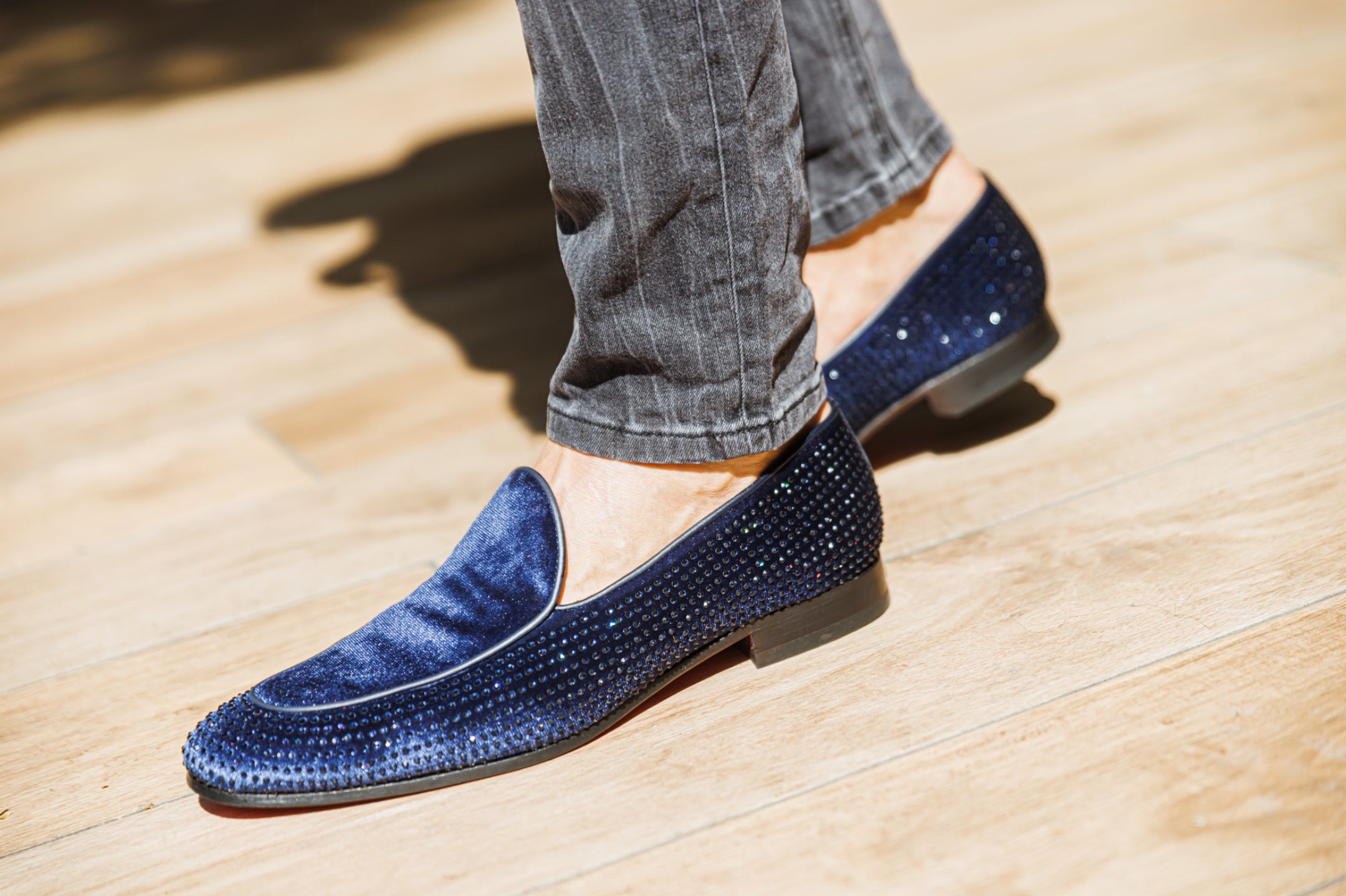 The Kouza Diamond Loafers - Blue - Loafers by Urbbana