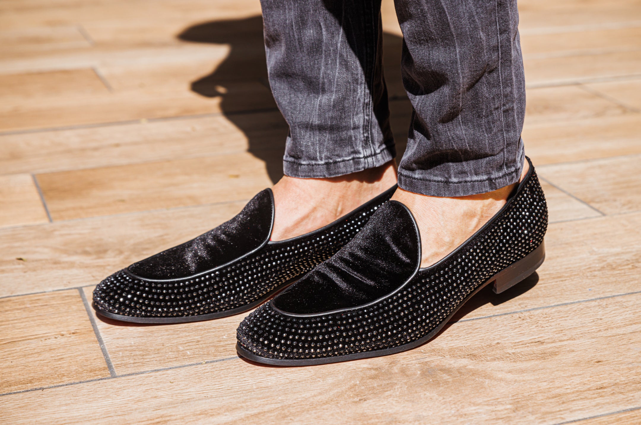 The Kouza Diamond Loafers - Black - Loafers by Urbbana