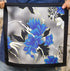 Pocket Square - Blue Flowers - Pocket Square by Urbbana