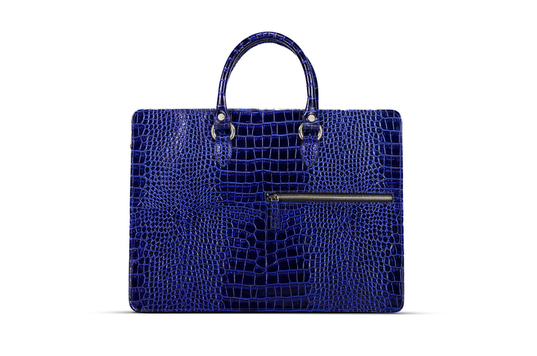 The Luna Briefcase - Royal Blue - URBBANA Bag Collection