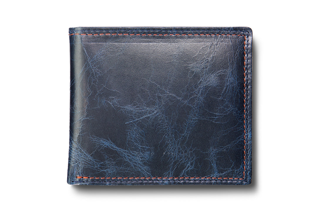 The Marble Wallet - Navy - URBBANA Luxury Wallet Collection