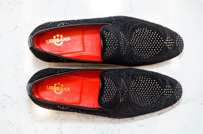 The Tuvan Diamond Loafers - Black - Loafers by Urbbana