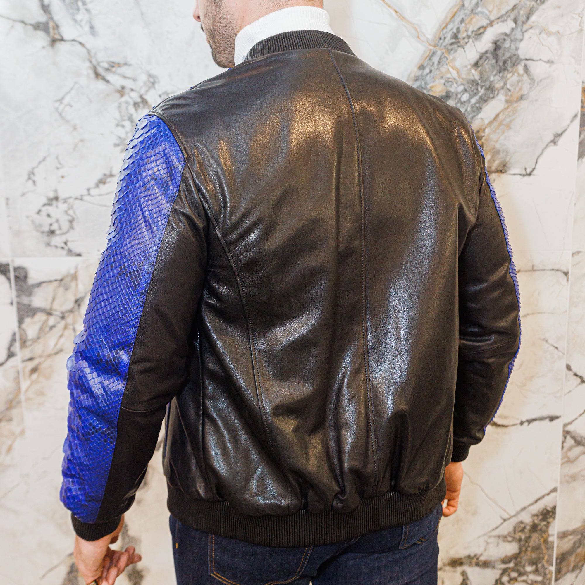 Python Leather Jacket - Brown – Urbbana