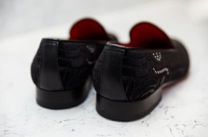 The Tuvan Diamond Loafers - Black - Loafers by Urbbana