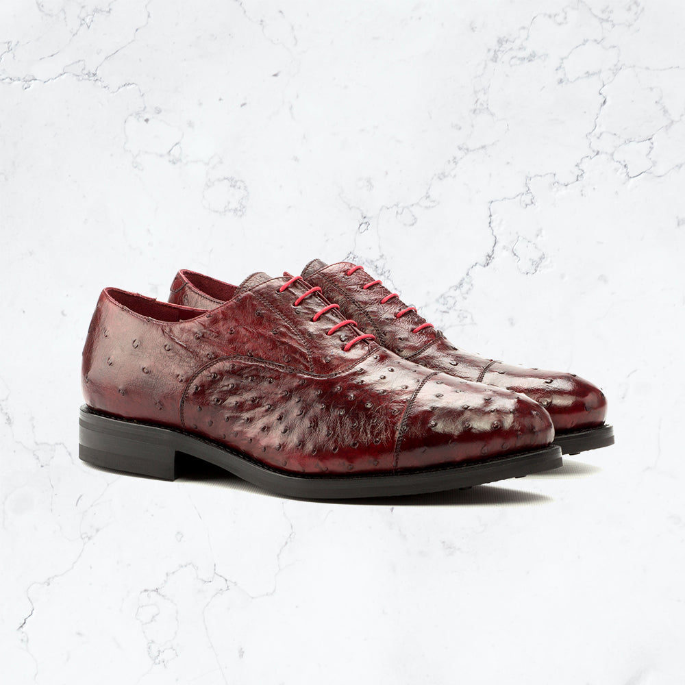 Genuine Ostrich Oxford - Dress III - Premium Quality Shoes