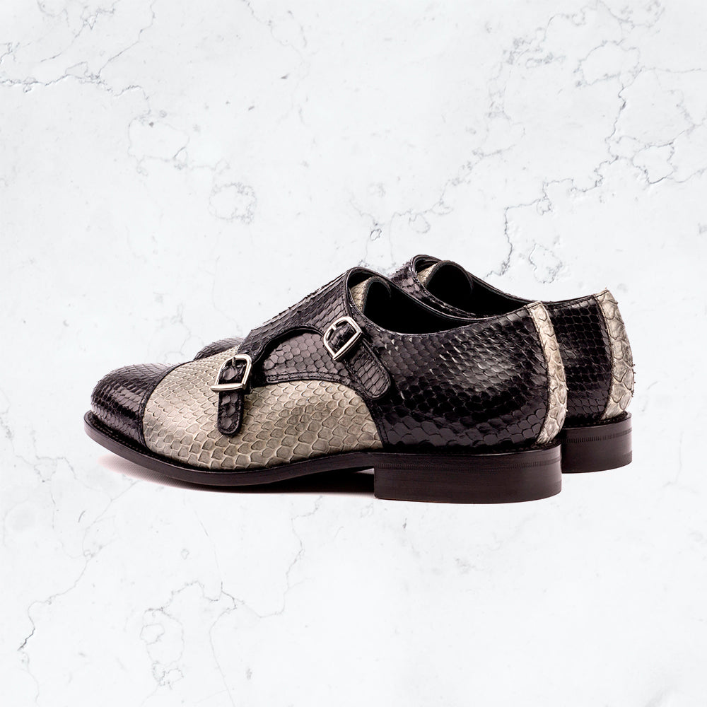 Genuine Python Double Monk - Dress III - Stylish & Shiny