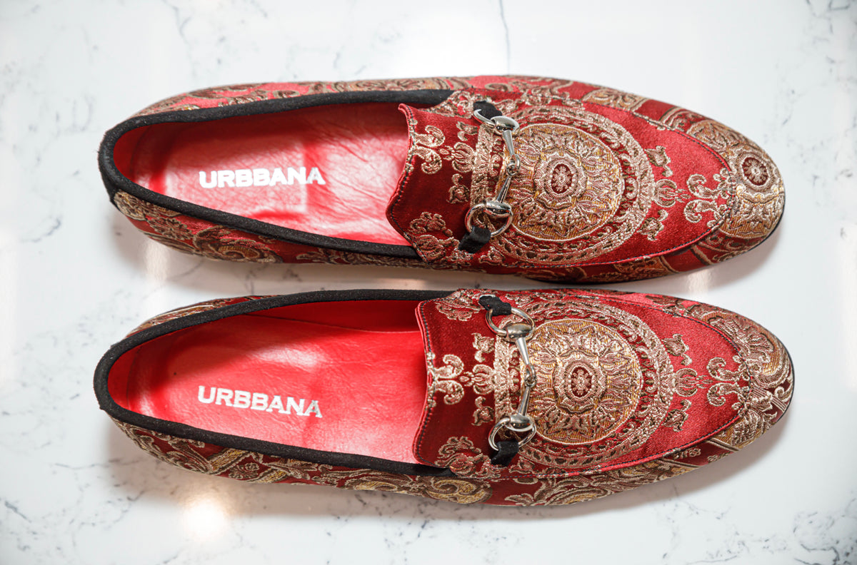 The Baroque Loafers - Red - Loafers by Urbbana
