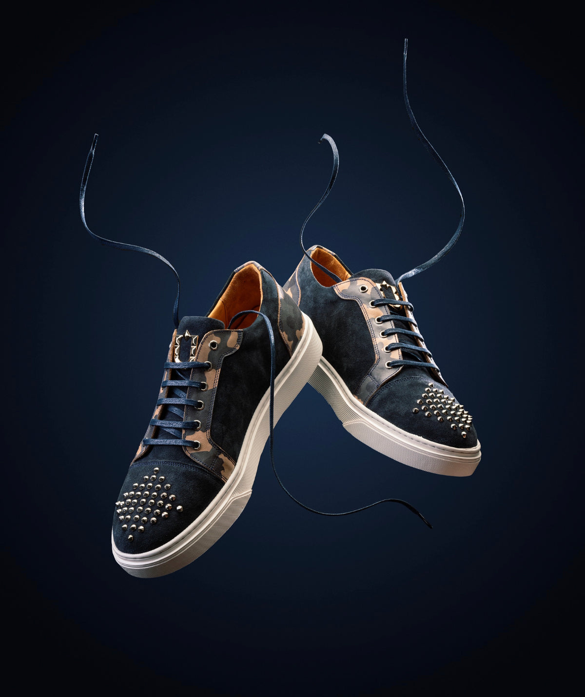 The Camo Stud Sneakers - URBBANA Handmade Shoes