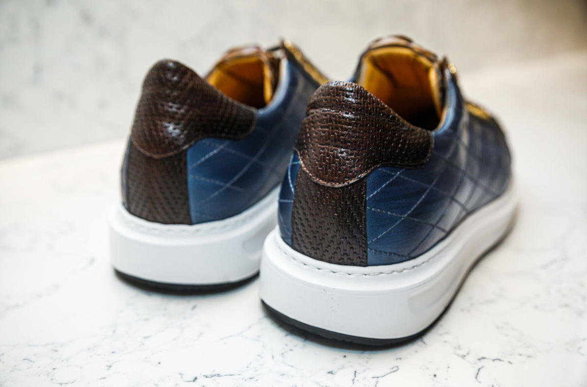The Danilo Python Sneakers - Brown & Navy - Sneaker by Urbbana